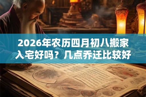 2026年农历四月初八搬家入宅好吗？几点乔迁比较好？
