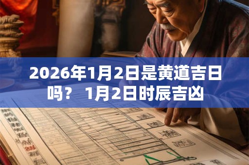 2026年1月2日是黄道吉日吗？ 1月2日时辰吉凶