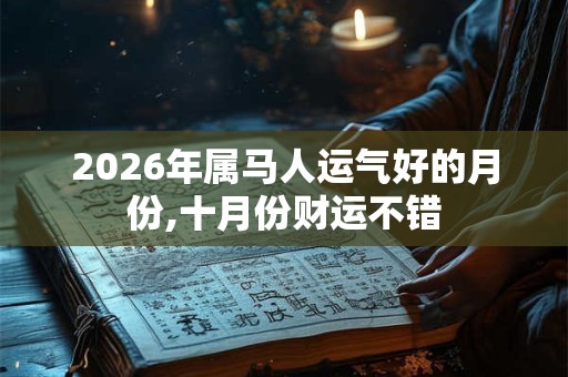 2026年属马人运气好的月份,十月份财运不错