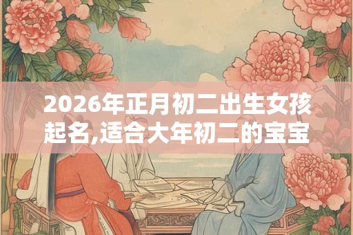 2026年正月初二出生女孩起名,适合大年初二的宝宝名字 2026年正月初二出生女孩起名,适合大年初二的宝宝名字