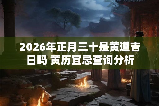 2026年正月三十是黄道吉日吗 黄历宜忌查询分析 2026年正月三十是黄道吉日吗 黄历宜忌查询分析