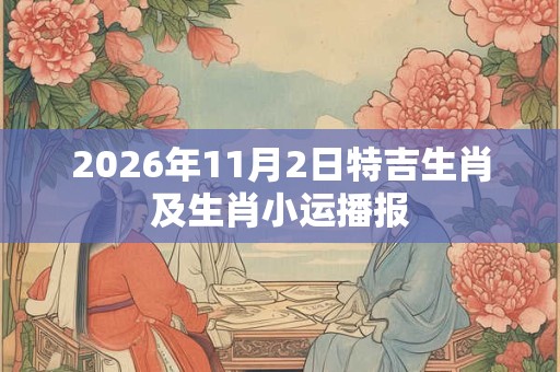 2026年11月2日特吉生肖及生肖小运播报 2026年11月2日特吉生肖及生肖小运播报
