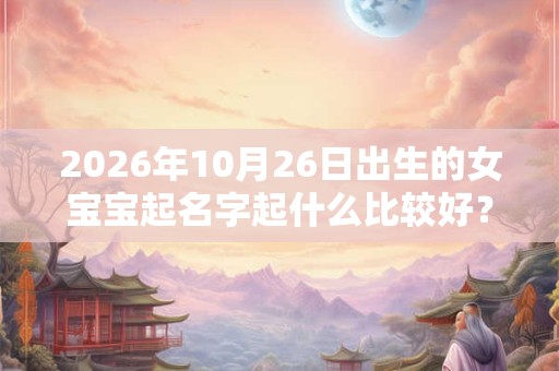 2026年10月26日出生的女宝宝起名字起什么比较好? 2026年10月26日出生的女宝宝起名字起什么比较好?