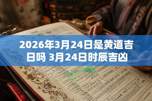 2026年3月24日是黄道吉日吗 3月24日时辰吉凶 2026年3月24日是黄道吉日吗 3月24日时辰吉凶