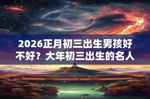 2026正月初三出生男孩好不好？大年初三出生的名人