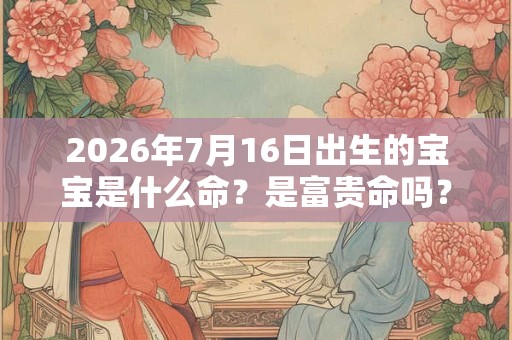 2026年7月16日出生的宝宝是什么命?是富贵命吗? 2026年7月16日出生的宝宝是什么命?是富贵命吗?
