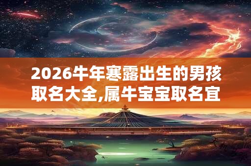 2026牛年寒露出生的男孩取名大全,属牛宝宝取名宜用字 2026牛年寒露出生的男孩取名大全,属牛宝宝取名宜用字