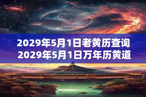 2029年5月1日老黄历查询 2029年5月1日万年历黄道吉日 2029年5月1日老黄历查询 2029年5月1日万年历黄道吉日