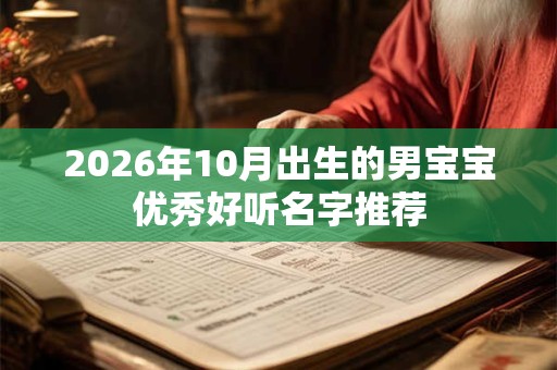 2026年10月出生的男宝宝优秀好听名字推荐