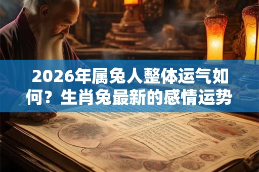 2026年属兔人整体运气如何？生肖兔最新的感情运势分析