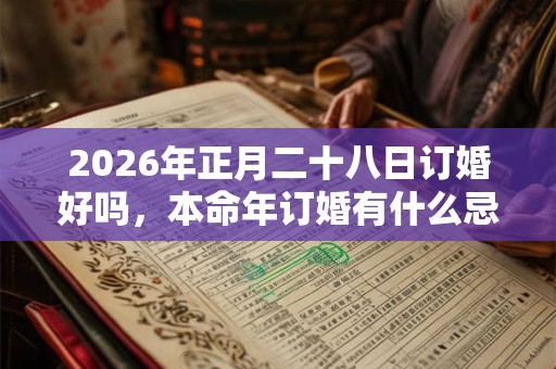 2026年正月二十八日订婚好吗,本命年订婚有什么忌讳? 2026年正月二十八日订婚好吗,本命年订婚有什么忌讳?