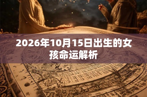 2026年10月15日出生的女孩命运解析 2026年10月15日出生的女孩命运解析