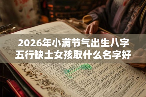 2026年小满节气出生八字五行缺土女孩取什么名字好？