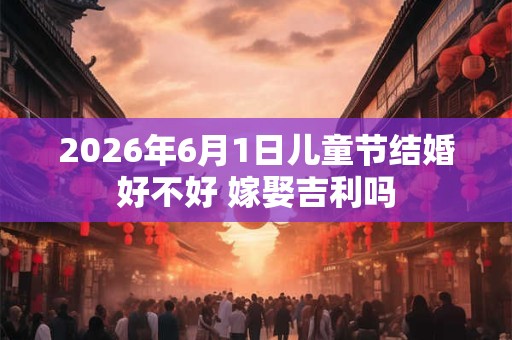 2026年6月1日儿童节结婚好不好 嫁娶吉利吗