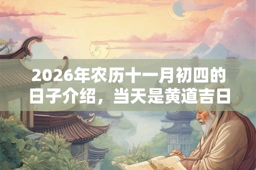 2026年农历十一月初四的日子介绍，当天是黄道吉日吗？