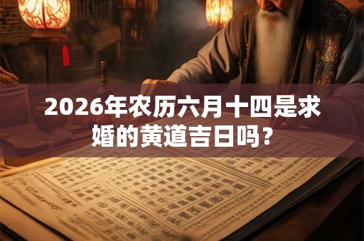 2026年农历六月十四是求婚的黄道吉日吗？