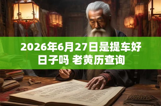 2026年6月27日是提车好日子吗 老黄历查询