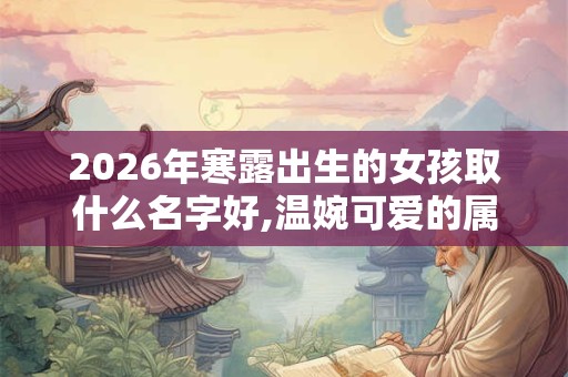 2026年寒露出生的女孩取什么名字好,温婉可爱的属牛女宝宝名字