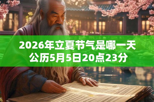 2026年立夏节气是哪一天 公历5月5日20点23分