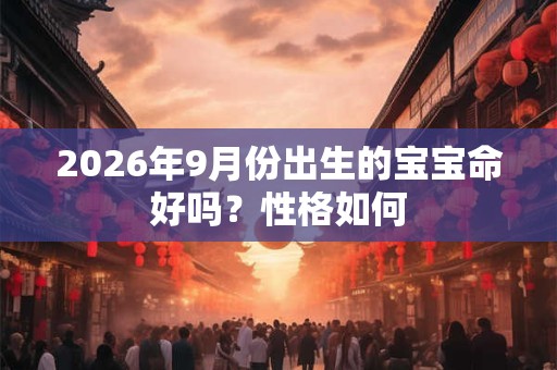 2026年9月份出生的宝宝命好吗？性格如何