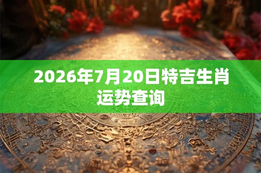 2026年7月20日特吉生肖运势查询