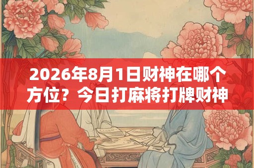 2026年8月1日财神在哪个方位?今日打麻将打牌财神方位 2026年8月1日财神在哪个方位?今日打麻将打牌财神方位