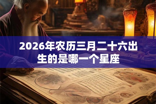 2026年农历三月二十六出生的是哪一个星座