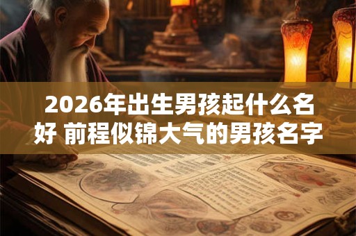 2026年出生男孩起什么名好 前程似锦大气的男孩名字 2026年出生男孩起什么名好 前程似锦大气的男孩名字