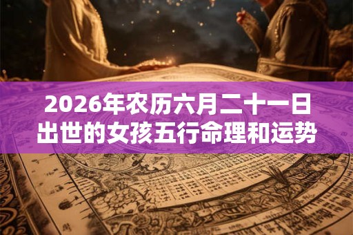 2026年农历六月二十一日出世的女孩五行命理和运势详解