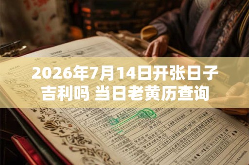 2026年7月14日开张日子吉利吗 当日老黄历查询