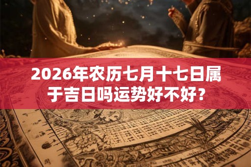 2026年农历七月十七日属于吉日吗运势好不好？