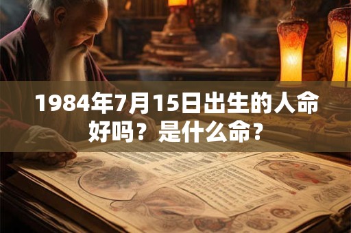 1984年7月15日出生的人命好吗?是什么命? 1984年7月15日出生的人命好吗?是什么命?