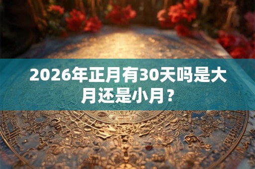 2026年正月有30天吗是大月还是小月？