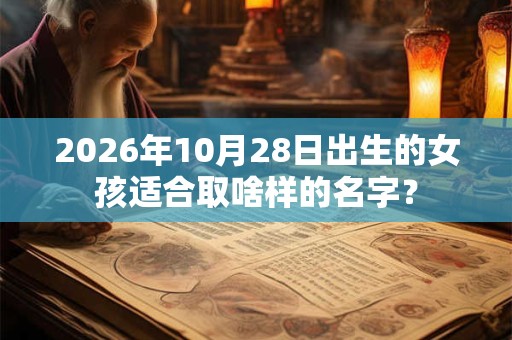 2026年10月28日出生的女孩适合取啥样的名字？