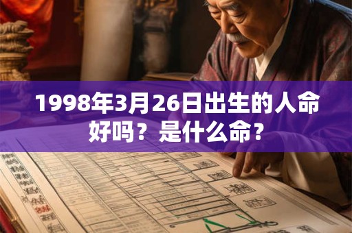 1998年3月26日出生的人命好吗？是什么命？