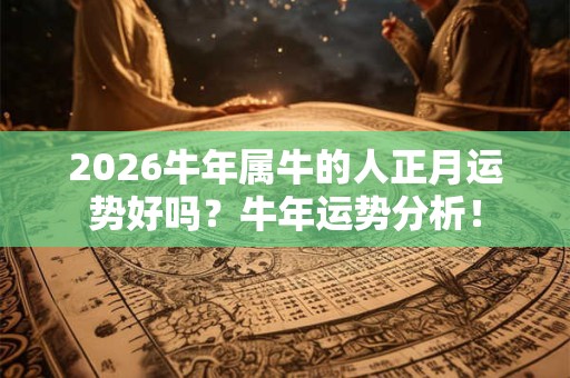2026牛年属牛的人正月运势好吗？牛年运势分析！