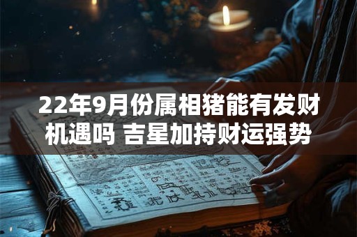 22年9月份属相猪能有发财机遇吗 吉星加持财运强势 22年9月份属相猪能有发财机遇吗 吉星加持财运强势