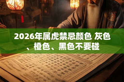 2026年属虎禁忌颜色 灰色、橙色、黑色不要碰