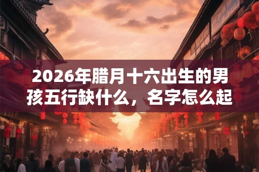 2026年腊月十六出生的男孩五行缺什么，名字怎么起？