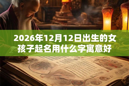2026年12月12日出生的女孩子起名用什么字寓意好