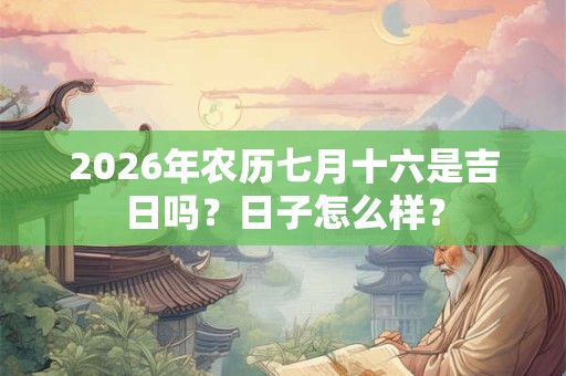 2026年农历七月十六是吉日吗?日子怎么样? 2026年农历七月十六是吉日吗?日子怎么样?