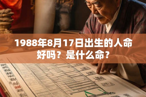 1988年8月17日出生的人命好吗?是什么命? 1988年8月17日出生的人命好吗?是什么命?