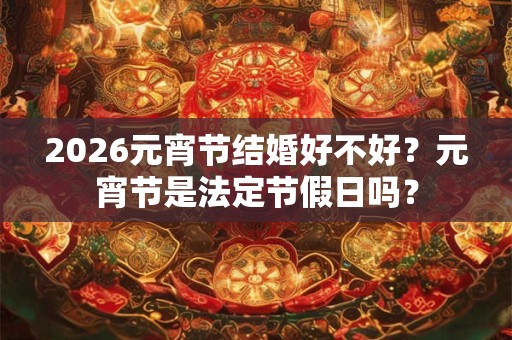 2026元宵节结婚好不好?元宵节是法定节假日吗? 2026元宵节结婚好不好?元宵节是法定节假日吗?