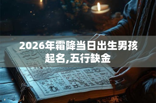 2026年霜降当日出生男孩起名,五行缺金 2026年霜降当日出生男孩起名,五行缺金