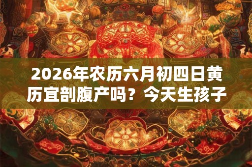 2026年农历六月初四日黄历宜剖腹产吗？今天生孩子好吗