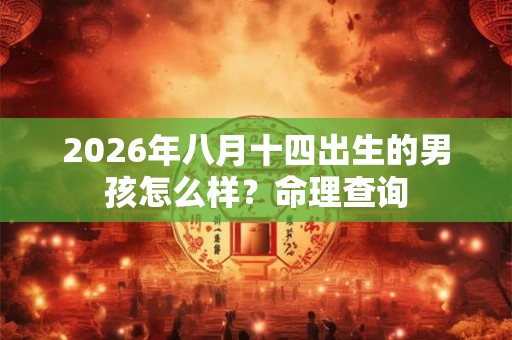 2026年八月十四出生的男孩怎么样？命理查询