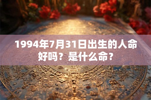 1994年7月31日出生的人命好吗?是什么命? 1994年7月31日出生的人命好吗?是什么命?
