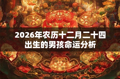 2026年农历十二月二十四出生的男孩命运分析