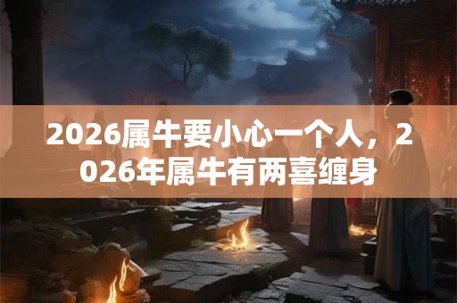2026属牛要小心一个人，2026年属牛有两喜缠身