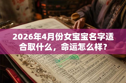 2026年4月份女宝宝名字适合取什么,命运怎么样? 2026年4月份女宝宝名字适合取什么,命运怎么样?